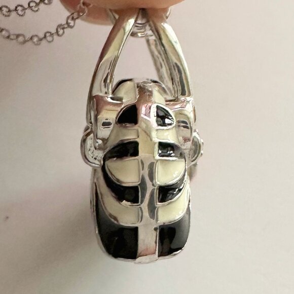 Love My Bag! Zebra Print Handbag with Heart Charm Necklace - Cute! - Picture 4 of 10